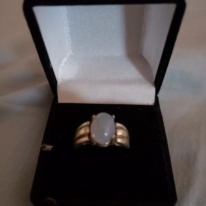 Blue Chalcedony & Sterling Ring